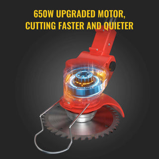 CONENTOOL D1002 21V Cordless Strimmer Grass Trimmer Cutter Garden Lawn Edger +2 Rechargeable Battery, 2000mAh