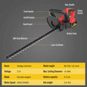 CONENTOOL LLJ003 21V 22-inch Hedge trimmer +2 Rechargeable Battery, 4000mAh, Suitable For Yards