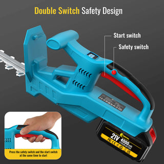 CONENTOOL LLJ002 21V 20-inch Hedge trimmer +2 Rechargeable Battery, 4000mAh, Suitable For Yards