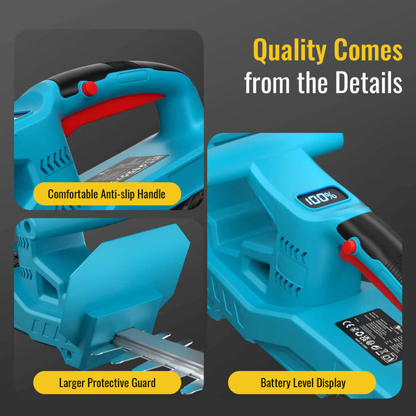 CONENTOOL LLJ002 21V 20-inch Hedge trimmer +2 Rechargeable Battery, 4000mAh, Suitable For Yards
