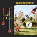 CONENTOOL D1002 21V Cordless Strimmer Grass Trimmer Cutter Garden Lawn Edger +2 Rechargeable Battery, 2000mAh