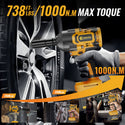 Conentool CTIW-W21V-019 21V Drill Driver Set, Electric wrench, With 2X 4000mAh Batteries, 1000 N.m 11pcs Wrench Accessories, 3ADJUSTABLE TORQUE MODES