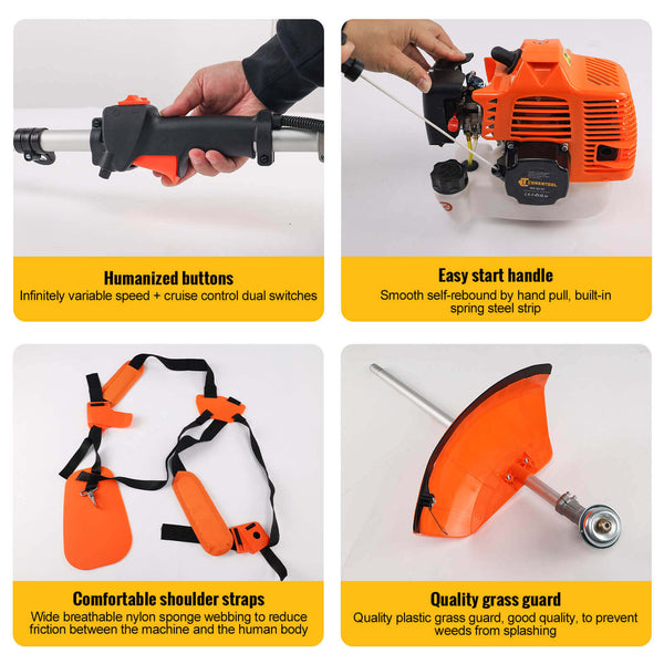 CONENTOOL WS-52-5C 5 in 1 Hedge Trimmer Multi Tool Petrol Strimmer BrushCutter Garden Chainsaw
