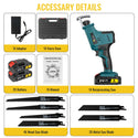 CONENTOOL Reciprocating Saw 21V/1280w, 0-3000 RPM Cordless Electric Reciprocating Saw with 2X 2500mAh Batteries, 15mm Cutting Width, Tool-Free Blade Change