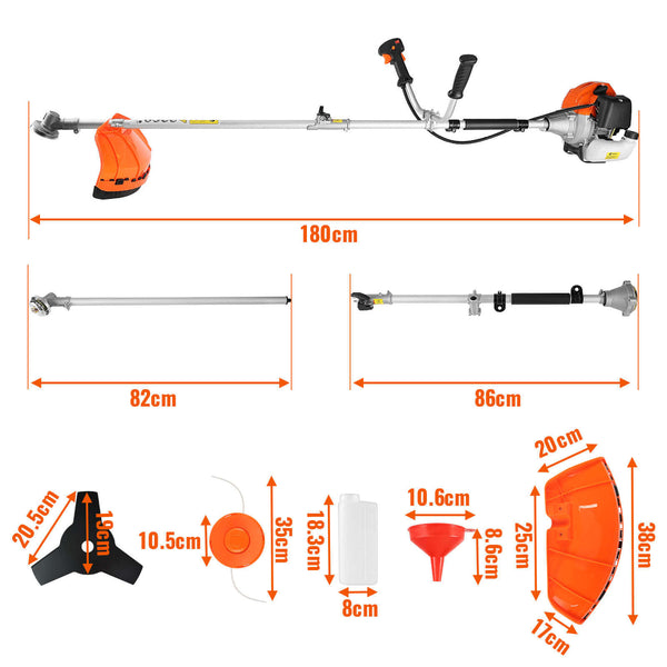 CONENTOOL WS-52-2C 2-IN-1 GRASSTRIMMER AND BRUSH CUTTER WITH 3T BLADE Suitable For Yards & Gardens