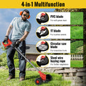 CONENTOOL D1003 21V Cordless Strimmer Grass Trimmer Cutter Garden Lawn Edger +2 Rechargeable Battery, 2000mAh, Suitable For Yards & Gardens