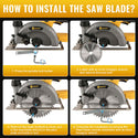 CONENTOOL LJF-03 Handheld Cordless Circular Saw, Equipped With Brushless Motor and Safety Lock 2*4000mAh