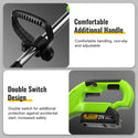 CONENTOOL D1001 Cordless Strimmer Grass Trimmer Cutter Garden Lawn Edger +2 Rechargeable Battery, 2000mAh