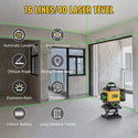 CONENTOOL 16-Line Laser Level, 4*360° Full Layout, Self-Levelling Line Laser, Remote Cotrol, 2 x 2400 mAh Battery 6pcs accessories