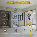 CONENTOOL 16-Line Laser Level, 4*360° Full Layout, Self-Levelling Line Laser, Remote Cotrol, 2 x 2400 mAh Battery 8pcs accessories 1m Tripod