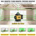 CONENTOOL 16-Line Laser Level, 4*360° Full Layout, Self-Levelling Line Laser, Remote Cotrol, 2 x 2400 mAh Battery 8pcs accessories 1m Tripod