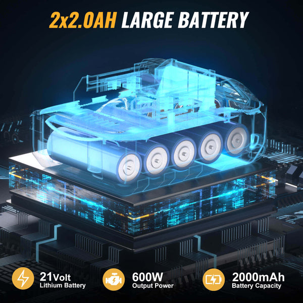 CONENTOOL CSE-06 6+8 Inch Mini Chainsaw Cordless Handheld With Safety Lock 2*2000mAh