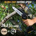 CONENTOOL CSE-06 6 Inch Mini Chainsaw Cordless Handheld With Safety Lock 2*2000mAh