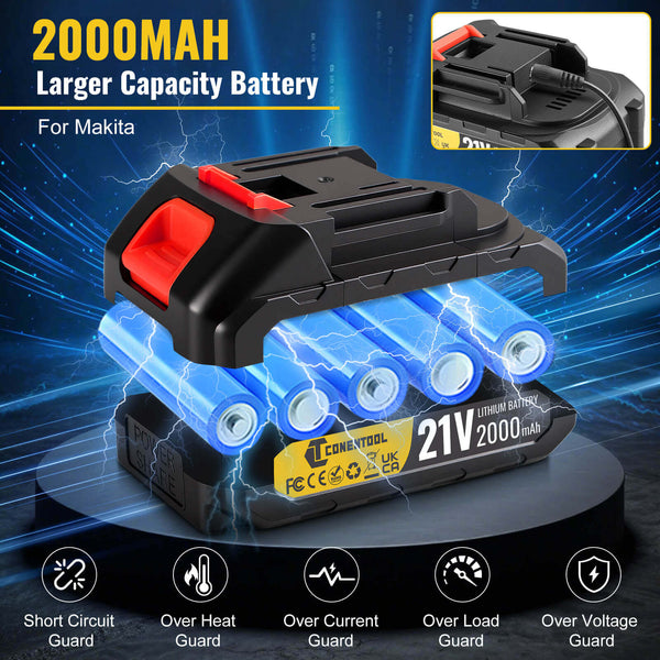 CONENTOOL CSE-05 6In Mini Chainsaw Cordless Handheld With Safety Lock 2*2000mAh