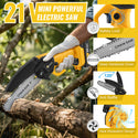 CONENTOOL CSE-05 6In Mini Chainsaw Cordless Handheld With Safety Lock 2*2000mAh