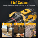 Conentool CTCD-W21V-004 21V Drill Driver Set, 3-in-1 System Electric Screwdriver with 2X 2000mAh Batteries, 52 N.m 27PCS Combi Drill, 28+3Torque Adjustment