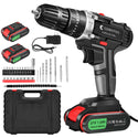 CONENTOOL | 21V Cordless Drill/Screwdriver Set With 2 Batteries And 28 Accessories