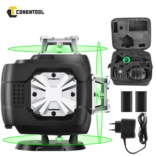 360° Horizontal & Vertical Line Cross Self Leveling Laser Level Rotatable 360 Degree For Building /Picture Hanging With Tripod / 2 Batteries / Carrying Pouch