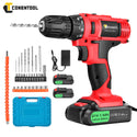 2 Speed Cordless Impact Drill 21V Electric Screwdriver Home Mini  Lithium Battery Wireless Rechargeable Hand Drill