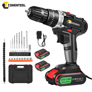 Conentool 21V Cordless Reciprocating Saw -load Speed 3800rpmWith 2  Rechargeable Battery, Wood Saw Blade, Metal Saw Blade,Electric Hand Saw 