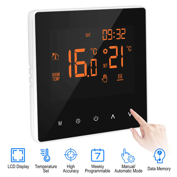 Smart Floor Heating Thermostat Programmable Digital Thermostat LCD Touch Screen Weekly Household Appliance Thermostat 16A | CONENTOOL